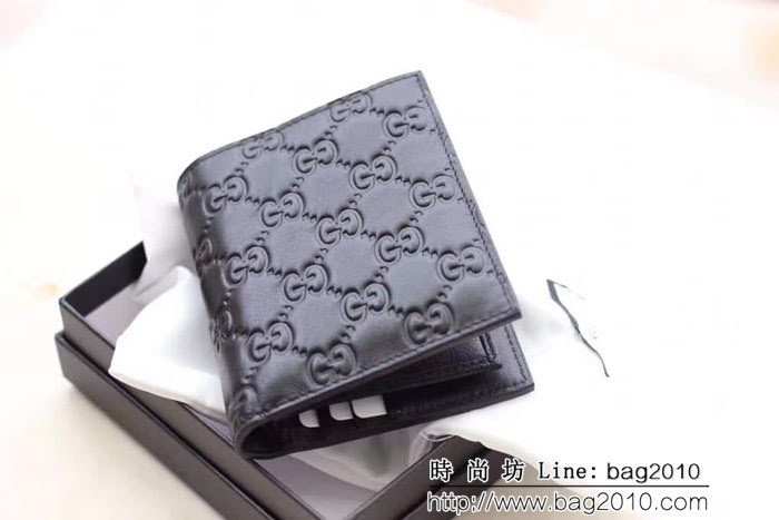 GUCCI古馳 專櫃品質 進口牛皮 男士短錢夾 407416 WTG1825